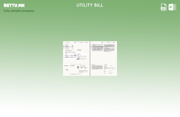 Модерен стил USA T страници со зборови за сметки за мобилни комунални услуги, ша